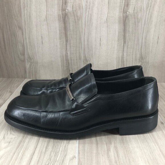 Hugo Boss Loafers Mens 11 Black Leather Slip On Shoes main image 8